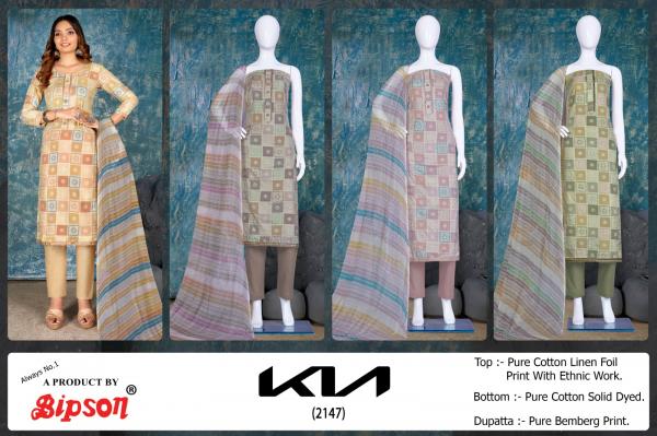 Bipson Kia 2147 Linen Designer Dress Material Collection